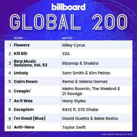 Billboard Global 200 Singles Chart [18.02] 2023